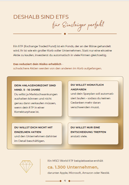 Einblick in den ETF-Guide, Seite 1